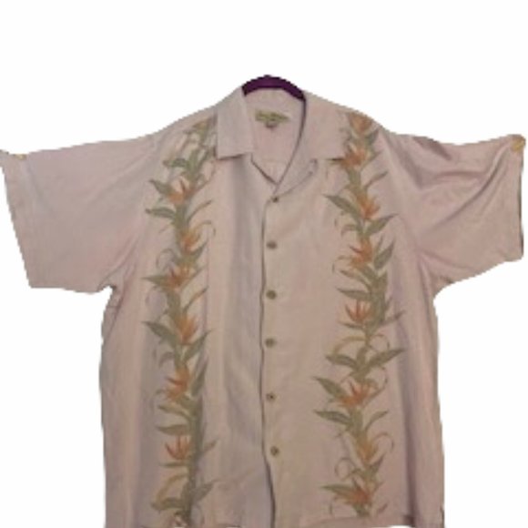 Tommy Bahama Other - Tommy Bahama Pink Hawaiian Flowers Design Silk XL